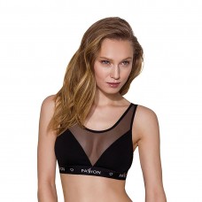 Топ з прозорою вставкою Passion PS002 TOP black, S