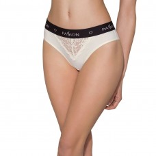 Трусики з широкою гумкою і мереживом Passion PANTIES ecru, S