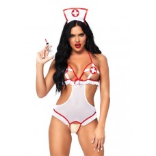 Leg Avenue Roleplay Naughty Nurse White/Red, One size